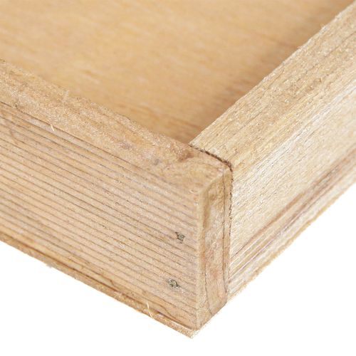 daiktų Dekoratyvinis padėklas pailgas medinis padėklas natūralus 42×14×3cm 3vnt