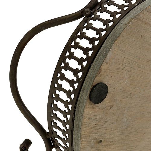 daiktų Dekoratyvinis padėklas ovalus 23cm x 17,5cm x 7,5cm ruda