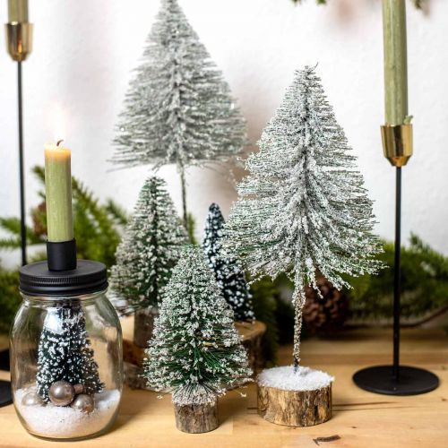 Floristik24 Dekoratyvinės eglės, žiemos dekoracijos, Kalėdų eglutė, Adventas H30 / 32cm Ø13.5cm rinkinys iš 3 vnt.