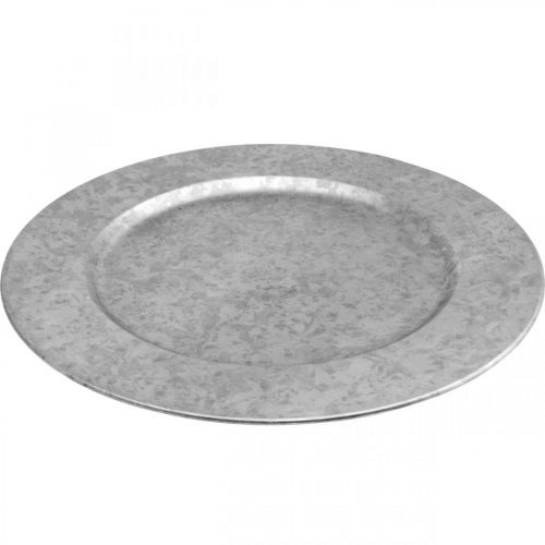 daiktų Deco Plokštė Metalinė Plokštė Vintage Deco Pilka Ø33cm