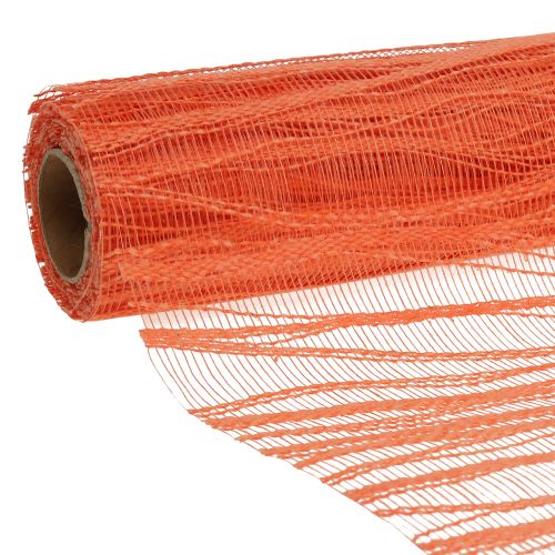Floristik24 Dekoratyvinė stalo bėgių medžiaga oranžinė 26cm x 300cm