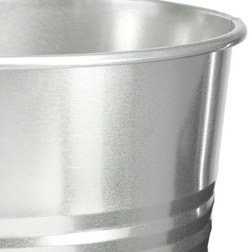 daiktų Dekoratyvinė vaza metalinė kūginė grindų vaza sidabrinė H 49cm 18L