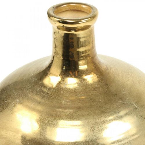 daiktų Dekoratyvinė vaza Juoda/Auksinė gėlių vaza keraminė Ø18cm H29cm