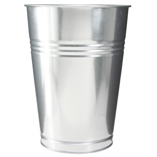 daiktų Dekoratyvinė vaza sausai apdailai metalinė vaza sidabrinė H30cm 7,5l