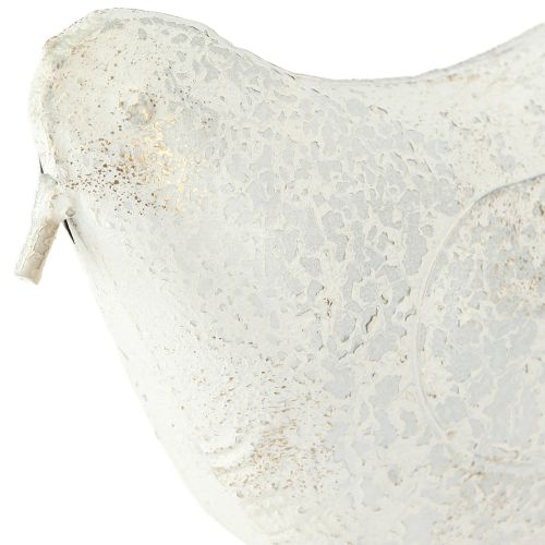 daiktų Dekoratyvinė paukščių metalinė dekoratyvinė figūrėlė Vintage White Gold 35x32.5cm