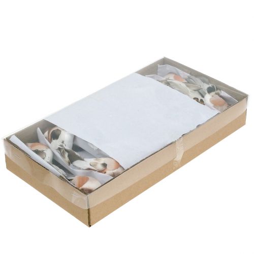 Floristik24 Dekoratyvinis paukštis klijuoti rudas 10cm 12vnt