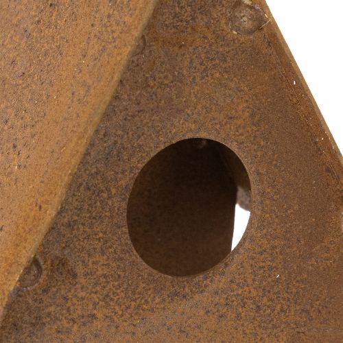 Dekoratyvinis pakabinamas paukščių namelis, rūdžių spalvos, 17,5 cm | Floristik24.lt