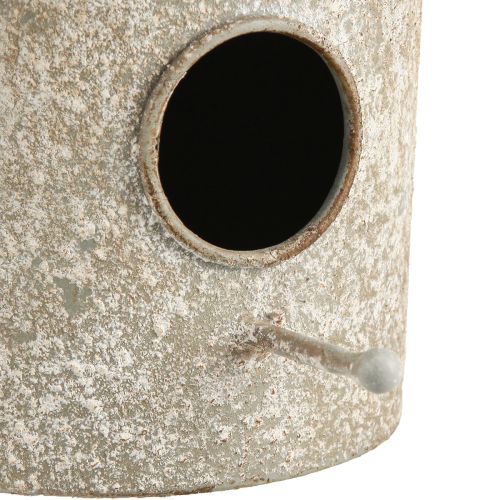daiktų Dekoratyvinė paukščių namelio metalinė pakabinama puošmena iš antikvarinio Ø15cm H21cm