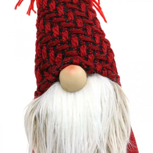 daiktų Deco Gnome Barzda Kalėdų Gnome Deco Figūra Raudona H30cm