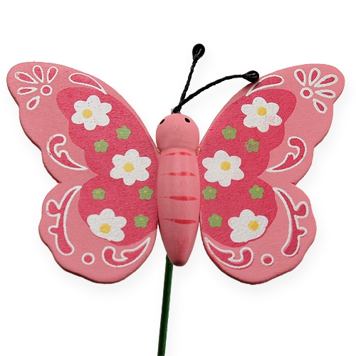 daiktų Drugelis ant pagaliuko 8cm 18 vnt
