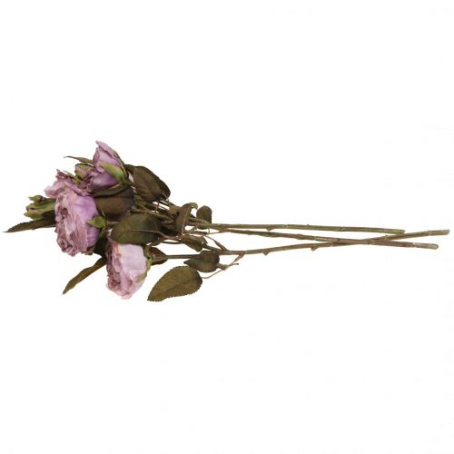 Floristik24 Deco rožių puokštė dirbtinių gėlių rožių puokštė violetinė 45cm 3vnt