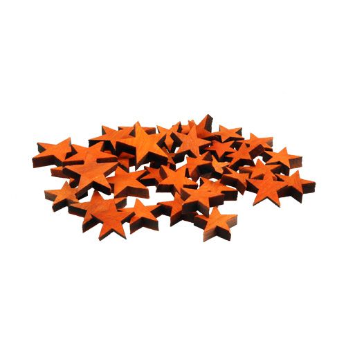 Floristik24 Medinis žvaigždučių mišinys oranžinis sklaidymui 3-5cm 72vnt