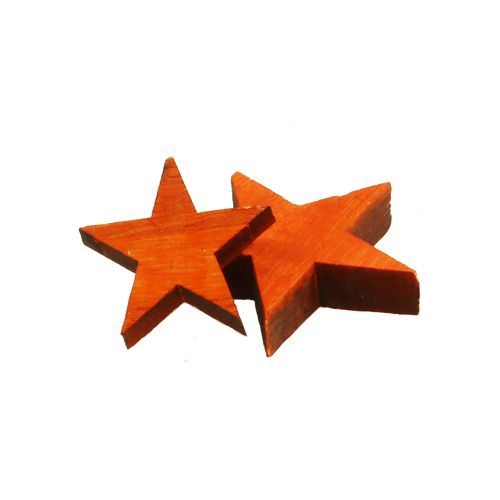 daiktų Medinis žvaigždučių mišinys oranžinis sklaidymui 3-5cm 72vnt