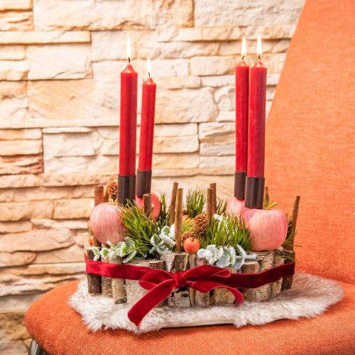 Floristik24 Deco obuolių rožinė, geltona real touch 6,5cm 6vnt