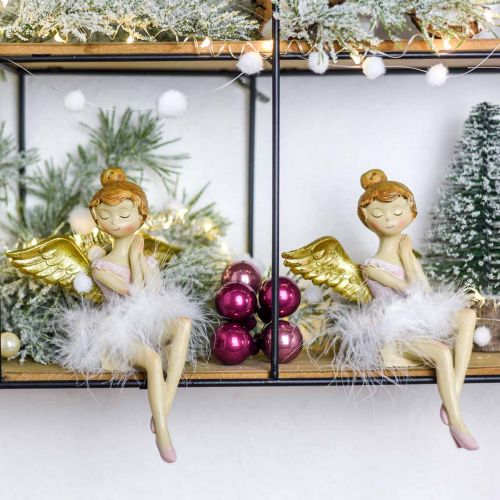 Floristik24 Deco balerina angelo krašto sėdynė Ø11,5 H15cm 2vnt