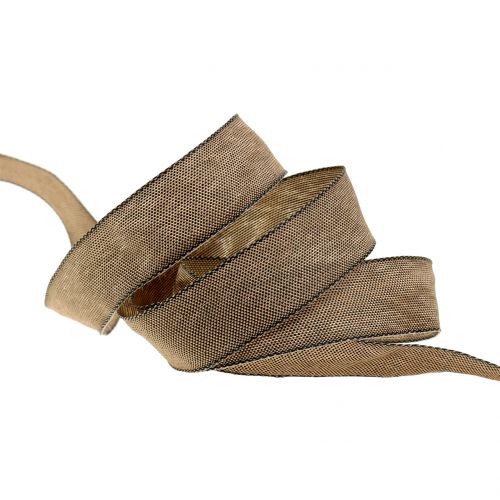 Floristik24 Deko juostelė ruda 25mm 20m