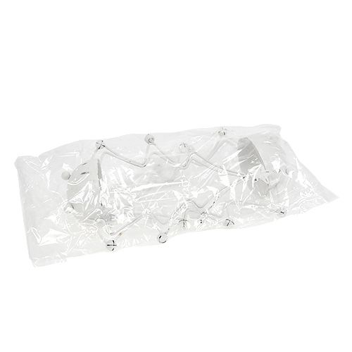 Floristik24 Dekoratyvinis medis su dubenėliu arbalinei balta 25cm 2vnt