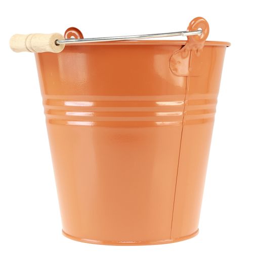 daiktų Dekoratyvinis kibiras metalinis sėjamoji oranžinė ruda Ø22cm H21.5cm 6L