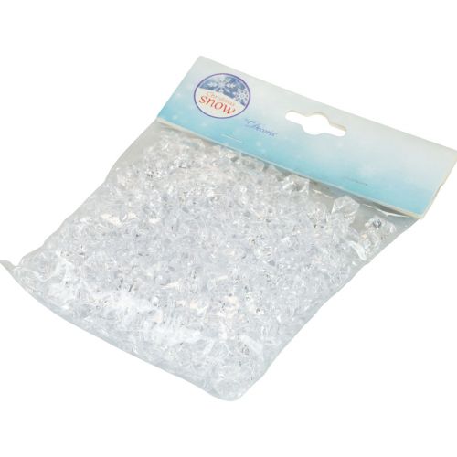daiktų Dekoratyviniai ledo kubeliai, dirbtiniai ledo kubeliai, akriliniai, skaidrūs, 1 cm, 200 g