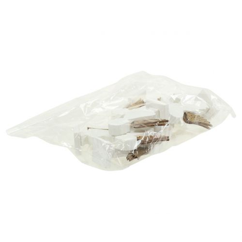 Floristik24 Dekoratyvinis angelas baltas su auksiniais sparnais 8,5cm 8vnt