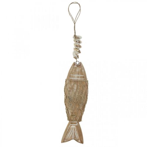 daiktų Deco žuvis, medinė žuvelė Deco, žuvies pakabukas medis 21cm