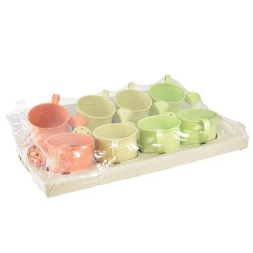 daiktų Dekoratyvinė laistytuvas pastelinių spalvų metalo Ø11cm H10cm 8 vnt