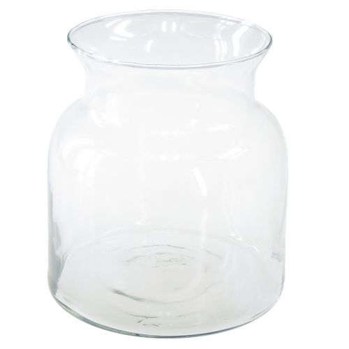 Dekoratyvinio stiklo vazos žibinto stiklas skaidrus Ø18cm H20cm