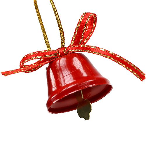 Floristik24 Deco varpas raudonas 2,5cm 12vnt