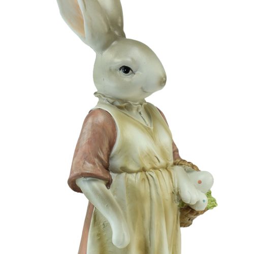 daiktų Dekoratyvinis zuikio triušio moters krepšelis Velykiniai kiaušiniai dekoratyvinė figūrėlė Velykos H37cm