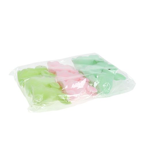 Floristik24 Dekoratyvinis pastelinis zuikio asilas. 9,5cm 9vnt