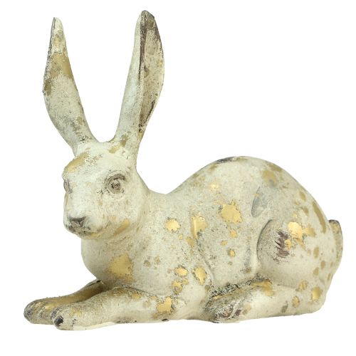daiktų Dekoratyviniai triušiai, sėdintys stovint balto aukso H12,5x16,5cm 2 vnt