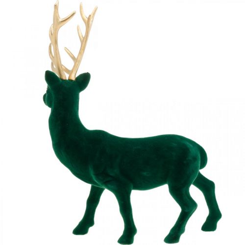 daiktų Deco elnias, stovintis žalias auksinis kalėdinis papuošimas 40cm