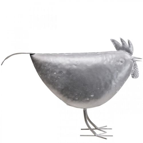 Floristik24 Dekoratyvinė vištienos metalinė dekoracija metalinė paukštis cinkas 51cm×16cm×36cm