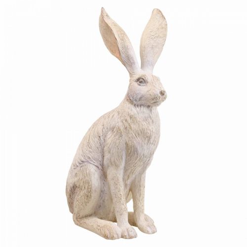 Floristik24 Deco triušio sėdimos deko figūrėlės triušių pora H37cm 2vnt