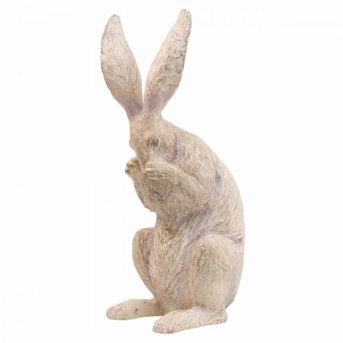 Floristik24 Deco triušio sėdimos deko figūrėlės triušių pora H37cm 2vnt
