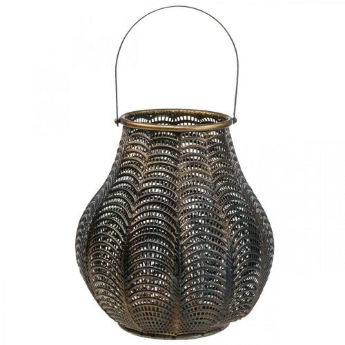 Floristik24 Dekoratyvinis žibinto žibinto žvakių laikiklis metalinis Ø26cm H40,5cm