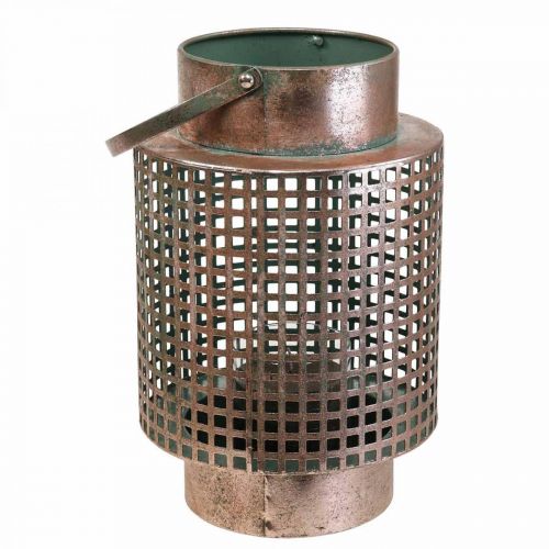 Dekoratyvinis žibintas Žibintas Metalinis su rankena Rožė Ø18cm H29cm