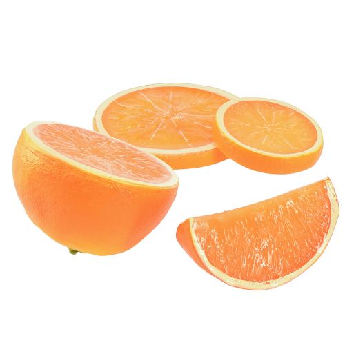 Floristik24 Dekoratyviniai apelsinai dirbtiniai vaisiai gabaliukais 5-7cm 10vnt