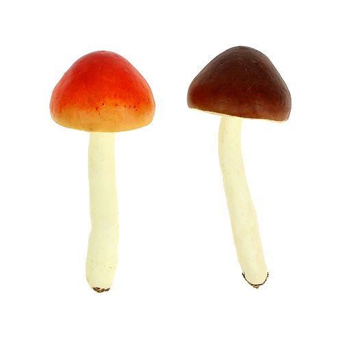 Floristik24 Deko grybai rudi, oranžiniai 9cm 12vnt
