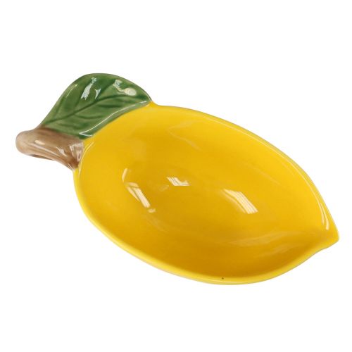 daiktų Dekoratyvinis citrininis dubuo keraminis citrininis dubuo geltonas 17×8cm