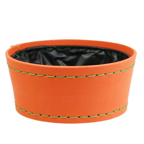 Floristik24 Dekoratyvinis dubuo oranžinis Ø20cm H9cm, 1vnt