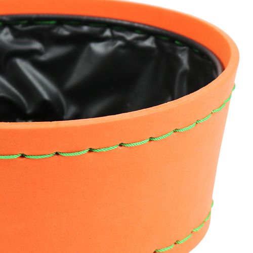 Floristik24 Dekoratyvinis dubuo oranžinis Ø20cm H9cm, 1vnt