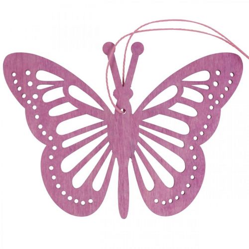 daiktų Deco butterflies deco kabykla violetinė/rožinė/rožinė 12cm 12vnt