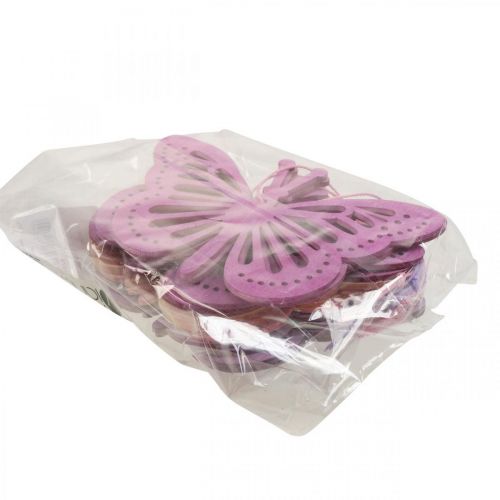 Floristik24 Deco butterflies deco kabykla violetinė/rožinė/rožinė 12cm 12vnt