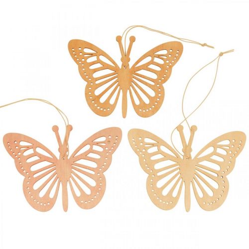 Deco drugeliai deko kabykla oranžinė/rožinė/geltona 12cm 12vnt