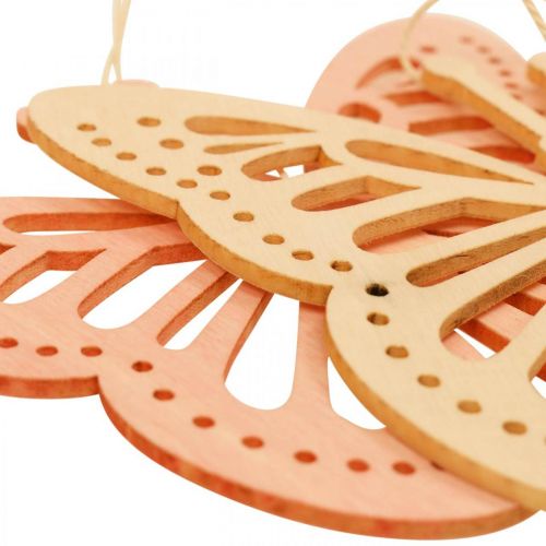 daiktų Dekoratyviniai drugeliai Dekoratyvinė kabykla oranžinė/rožinė/geltona 12cm 12 vnt