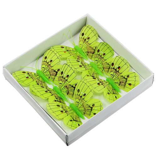 daiktų Dekoratyviniai drugeliai žali 8cm 6vnt