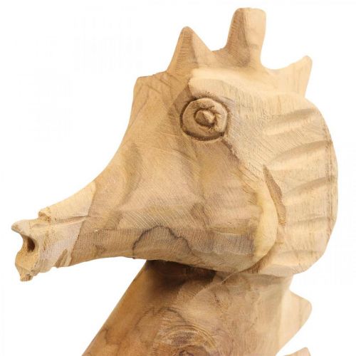 daiktų Dekoratyvinė jūrų arkliuko mediena didelė, jūrinė apdaila H38cm