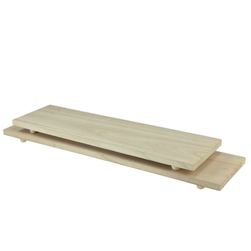 daiktų Dekoratyvinis padėklas su kojomis medinis padėklas Paulownia 55/65cm 2 rinkinys