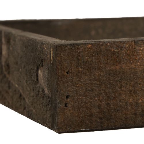 Floristik24 Dekoratyvinis padėklas kvadratinis medinis padėklas rudas 20×20×3,5 cm